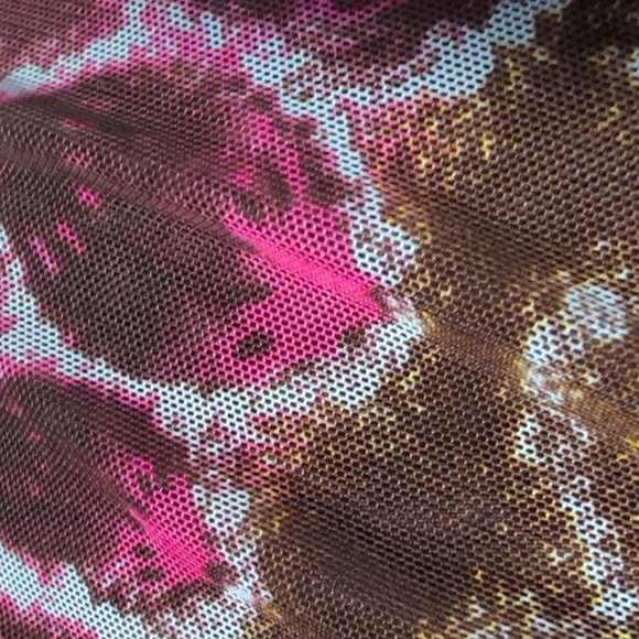 Y2K The Children's Place Brown and Pink Floral Groovy Print Girls Dress 4T - Picture 8 of 8